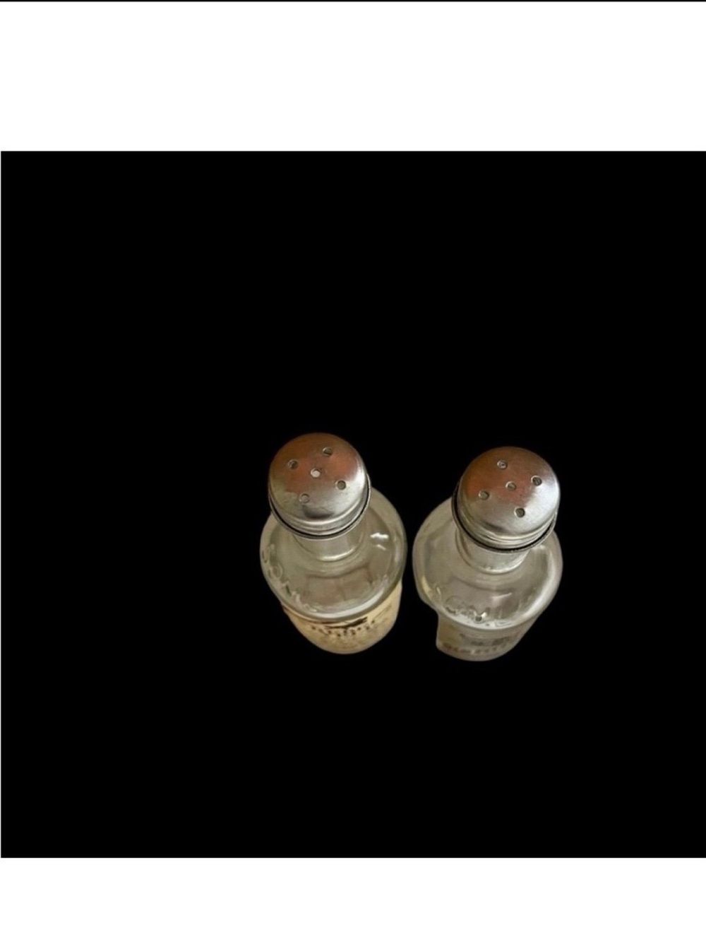 Vintage Salt & Pepper Mini Liquor Bottle Shaker Set